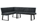 Beautysofa Eckbank VELTO mit schwarzen Metallbeinen und Stoff Raven Bild 3