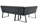 Beautysofa Eckbank VELTO mit schwarzen Metallbeinen und Stoff Raven Bild 4