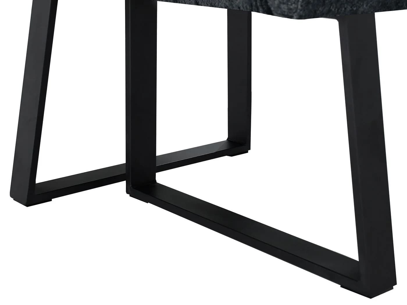 Beautysofa Eckbank VELTO mit schwarzen Metallbeinen und Stoff Raven - Bild 5