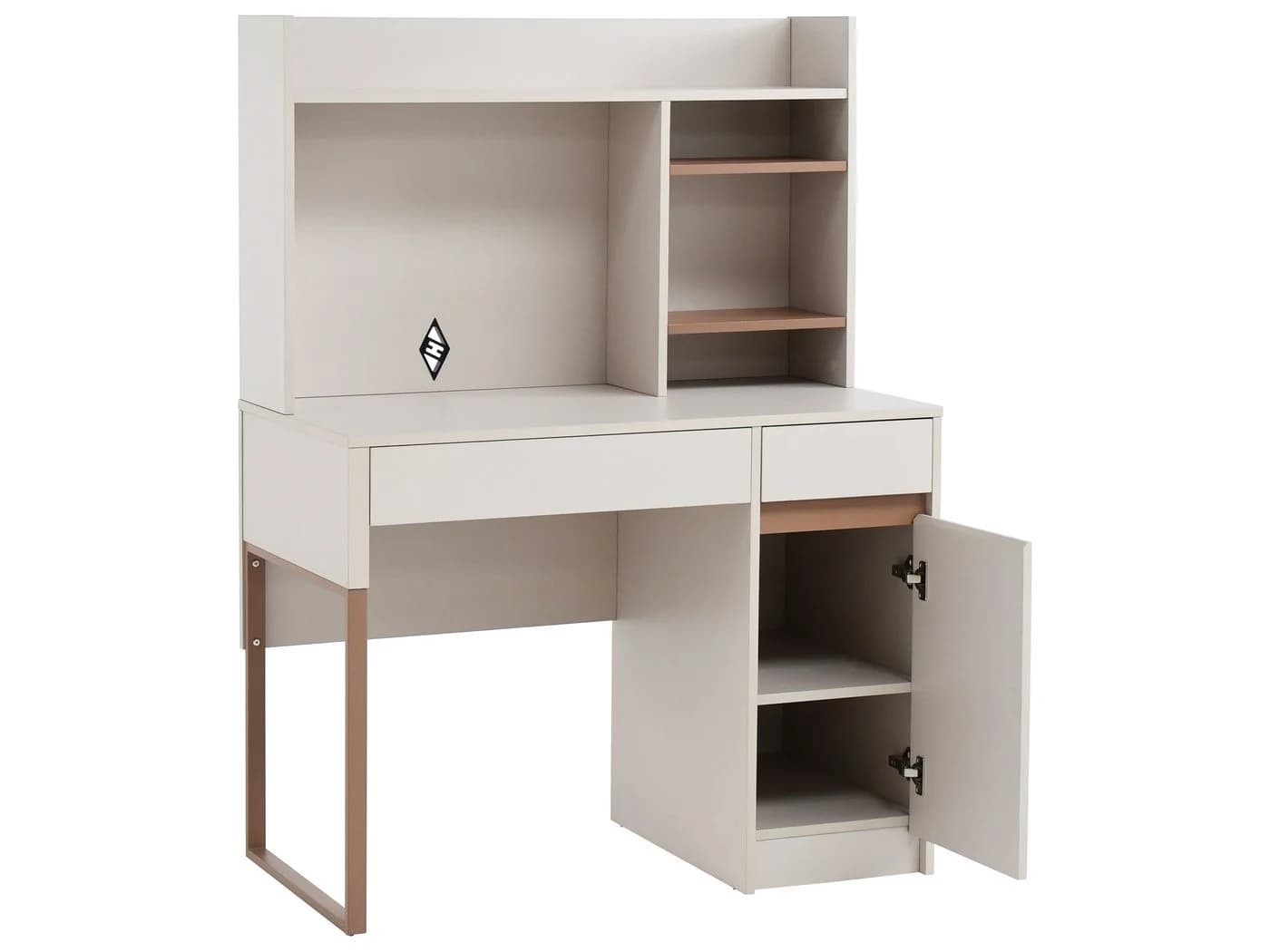 BOREO B12 Beautysofa Schreibtisch 100 cm mit Schrank & Schubladen - Bild 3