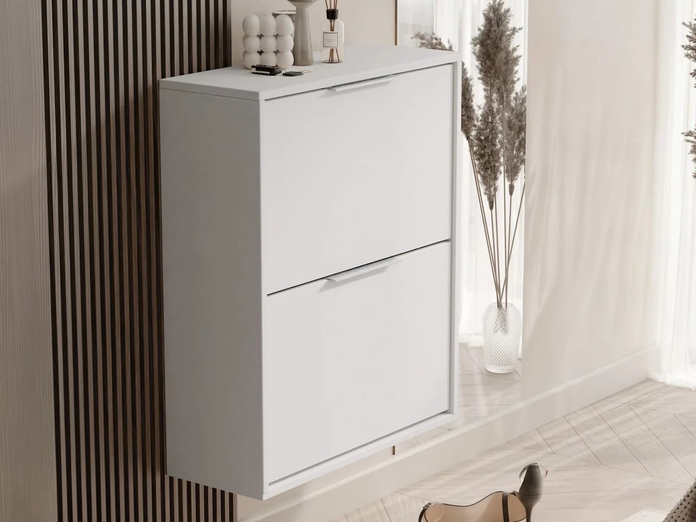 Beautysofa Schuhschrank MUNO mit 2 Türen Weiß - Bild 2