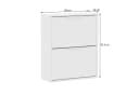Beautysofa Schuhschrank MUNO mit 2 Türen Weiß Bild 4