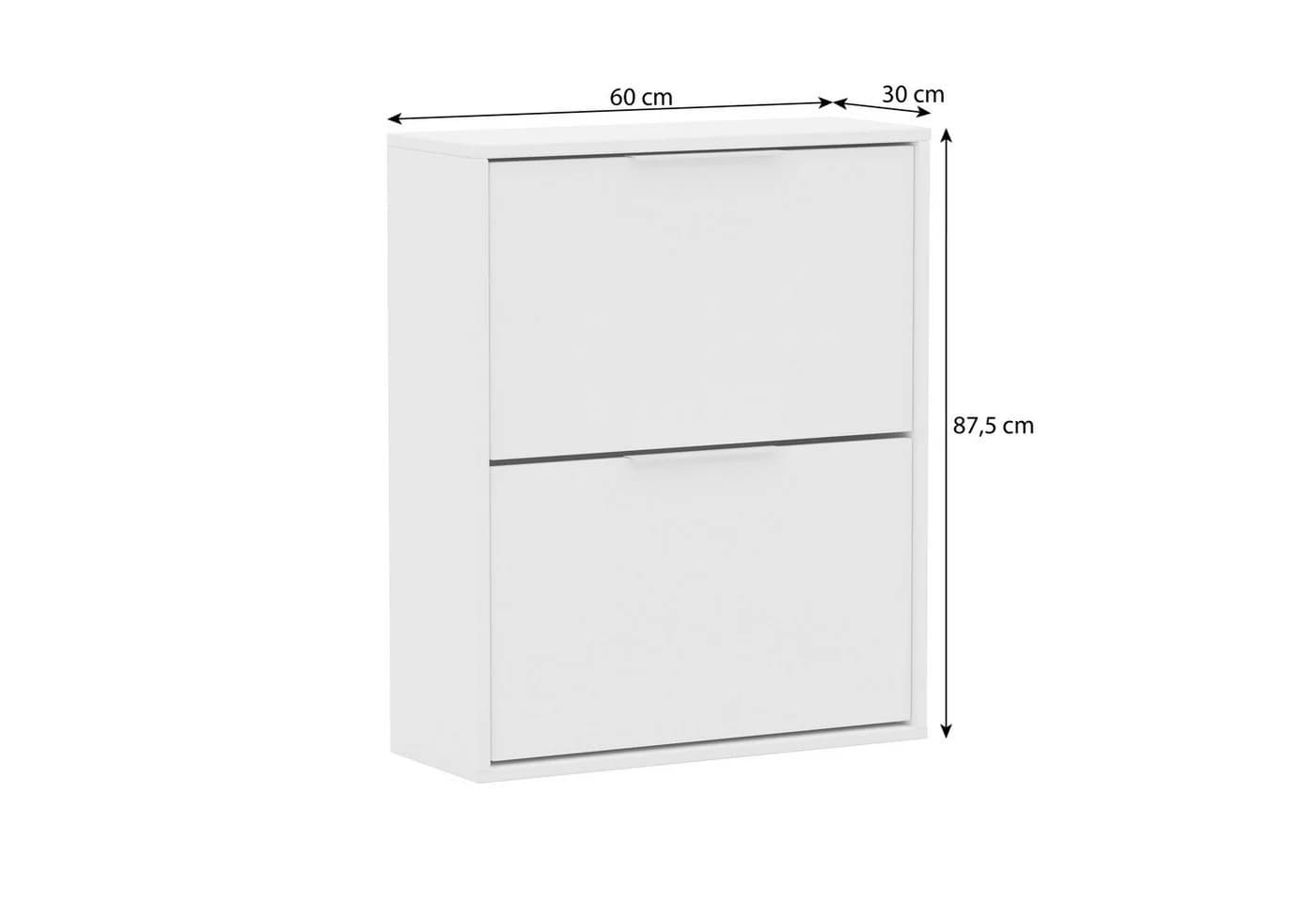Beautysofa Schuhschrank MUNO mit 2 Türen Weiß - Bild 4