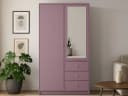 Beautysofa Kleiderschrank SOLEA mit Spiegel und 3 Schubladen Bild 2