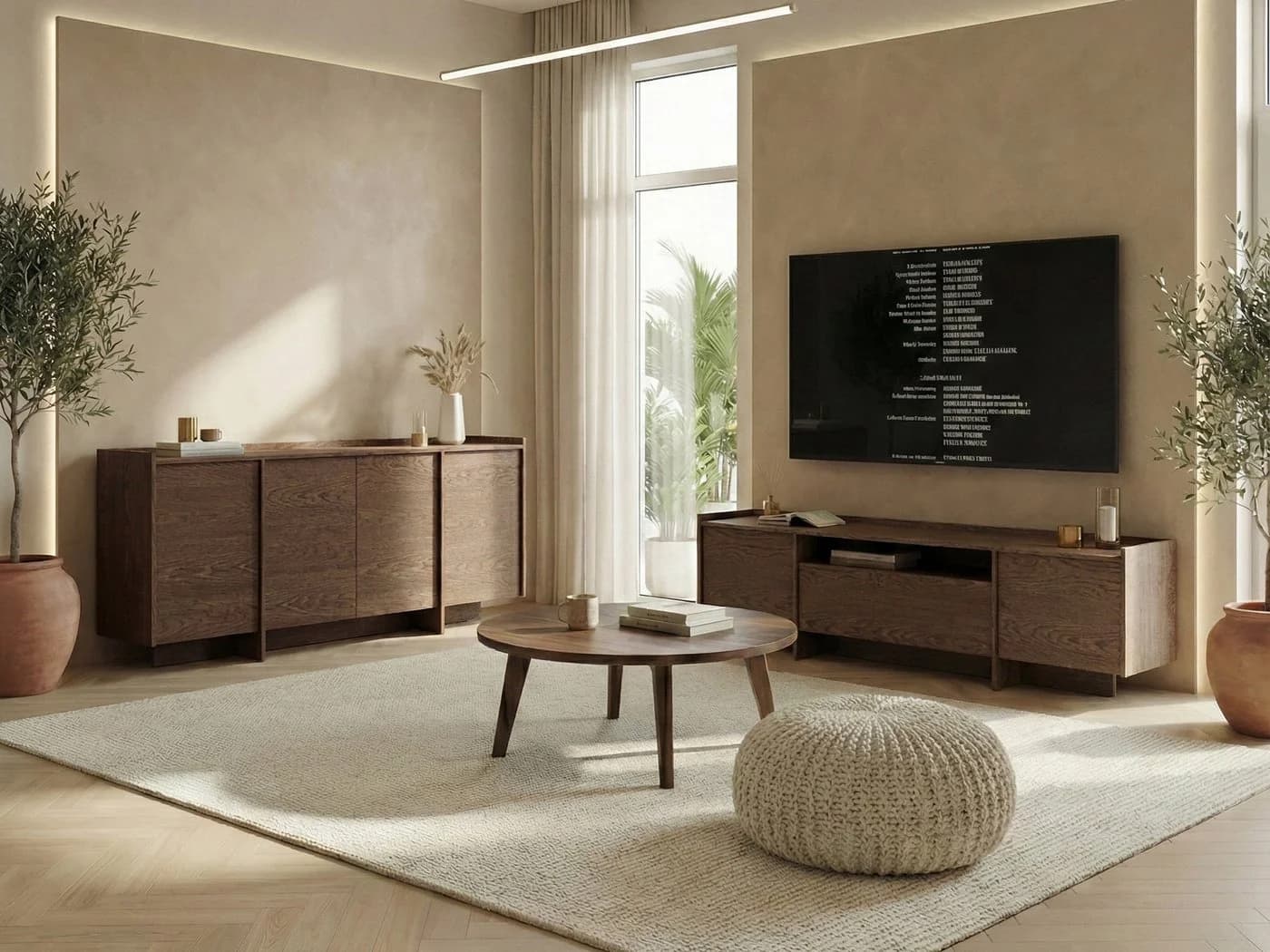 Beautysofa Kommode JUNI 4 Türen Push-to-Open Japandi - Bild 5