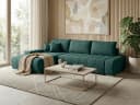 Beautysofa Ecksofa Draco L mit Schlaffunktion, Bettkasten, Grün Bild 2