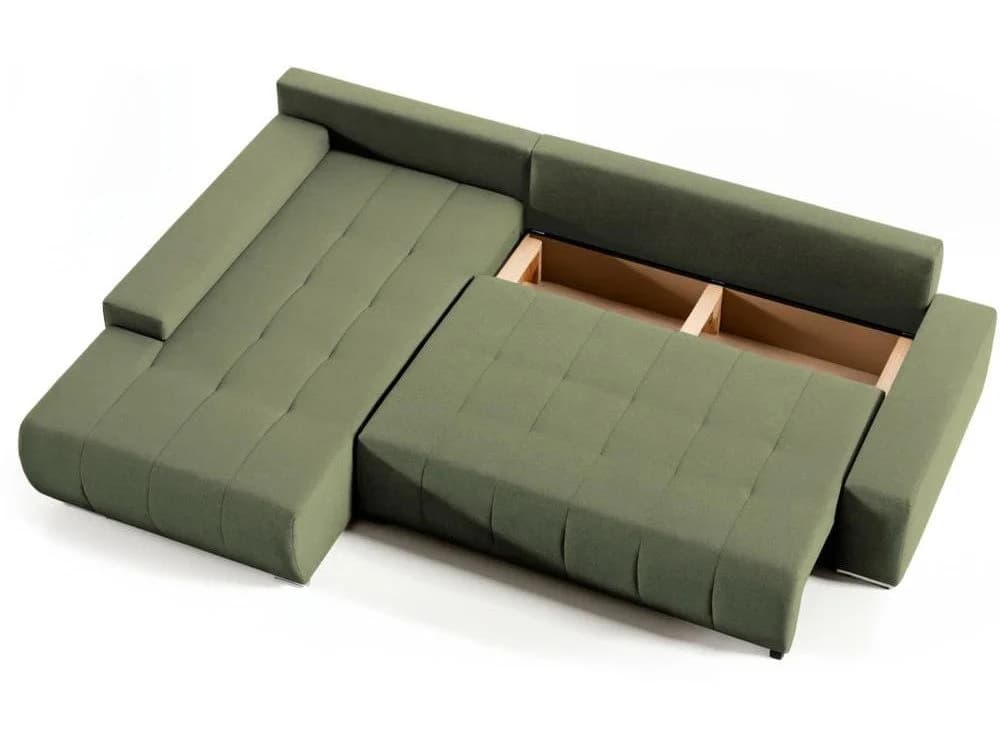 Beautysofa Ecksofa Draco L mit Schlaffunktion, Bettkasten, Grün - Bild 4
