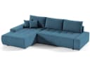 Beautysofa Ecksofa Draco L mit Schlaffunktion und Bettkasten Blau Bild 1