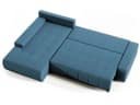 Beautysofa Ecksofa Draco L mit Schlaffunktion und Bettkasten Blau Bild 3