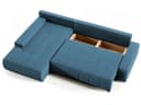 Beautysofa Ecksofa Draco L mit Schlaffunktion und Bettkasten Blau Bild 4