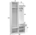 Beautysofa Kompaktgarderobe Fiora Garderobenset 5 Kleiderhaken Bild 5