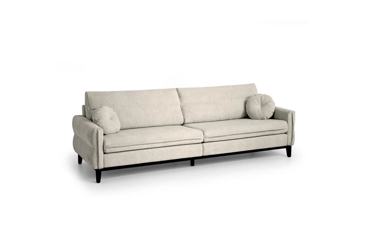 Beautysofa Polstergarnitur BELWEDER 3-Sitzer 2-Sitzer Sessel Beige Bouclé - Bild 3