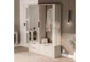 Filo Garderobe mit Spiegel Sandbeige Sitzbank Schubladen Bild 3