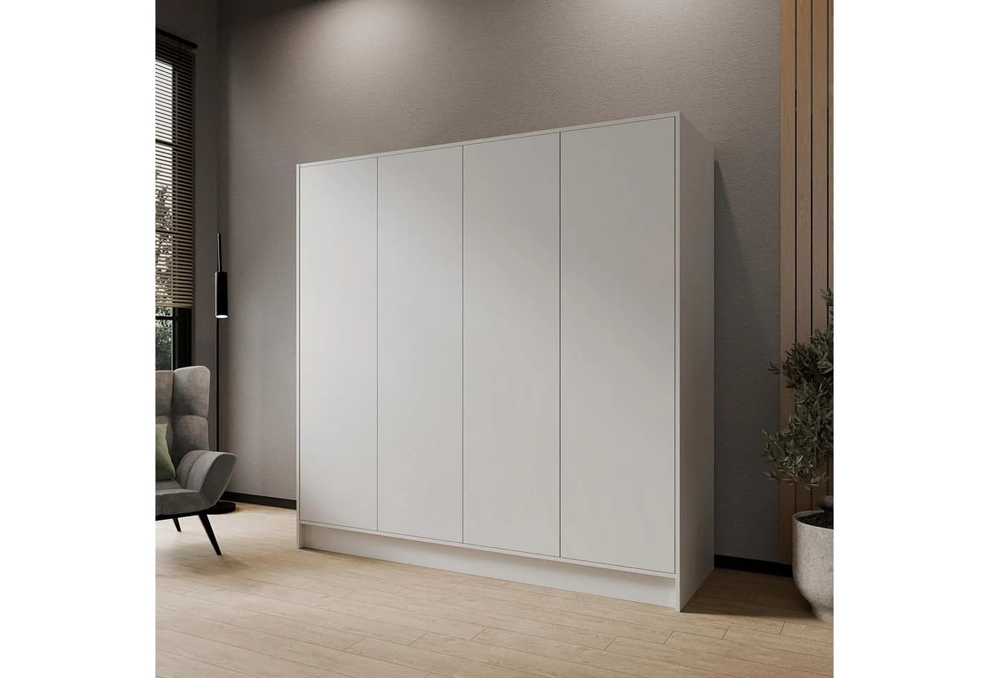 Beautysofa Kleiderschrank Gava Modernes Design TIP-ON Öffnungssystem