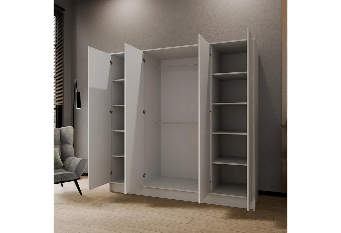 Beautysofa Kleiderschrank Gava Modernes Design TIP-ON Öffnungssystem - Bild 3
