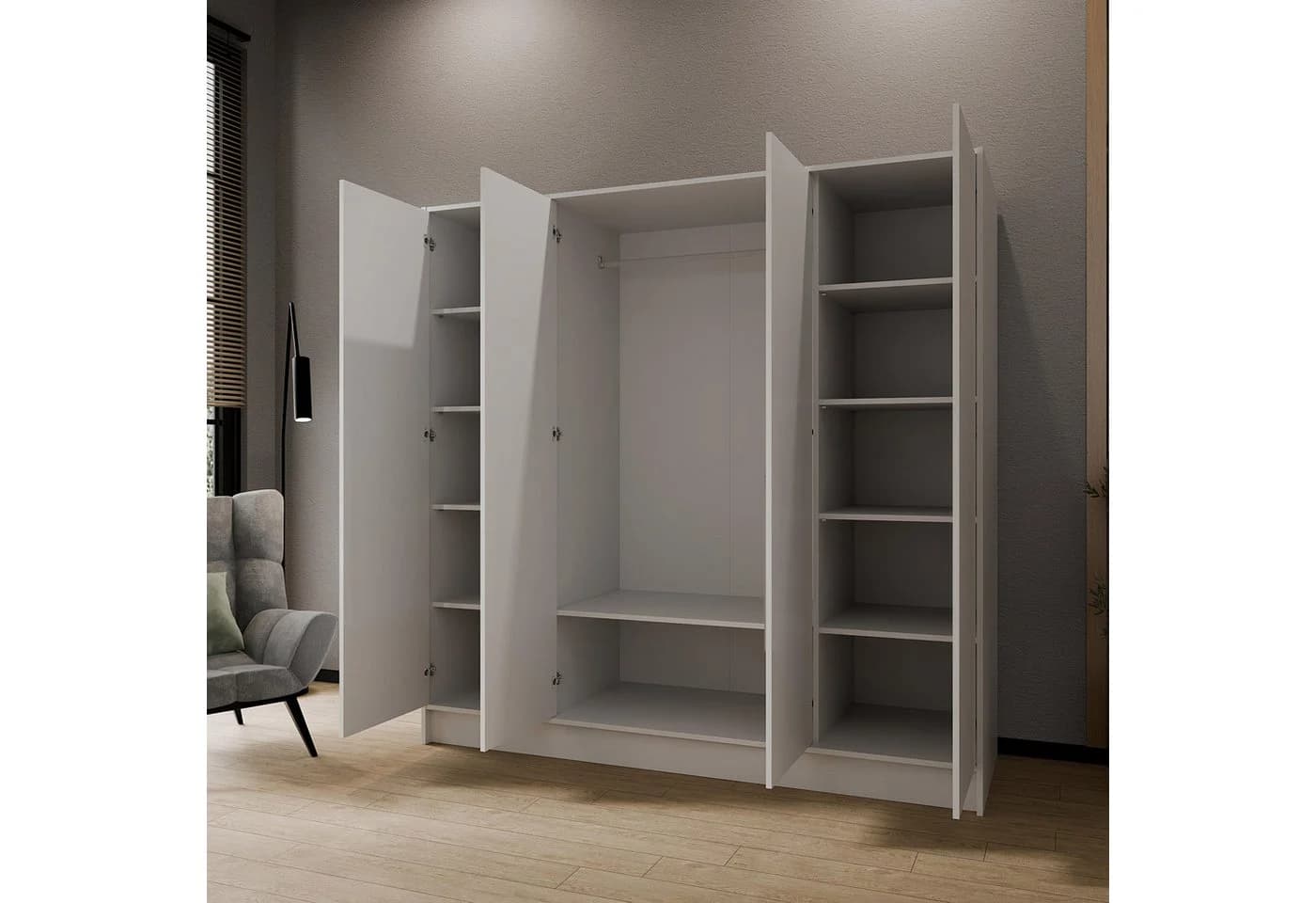 Beautysofa Kleiderschrank Gava Modernes Design TIP-ON Öffnungssystem - Bild 4