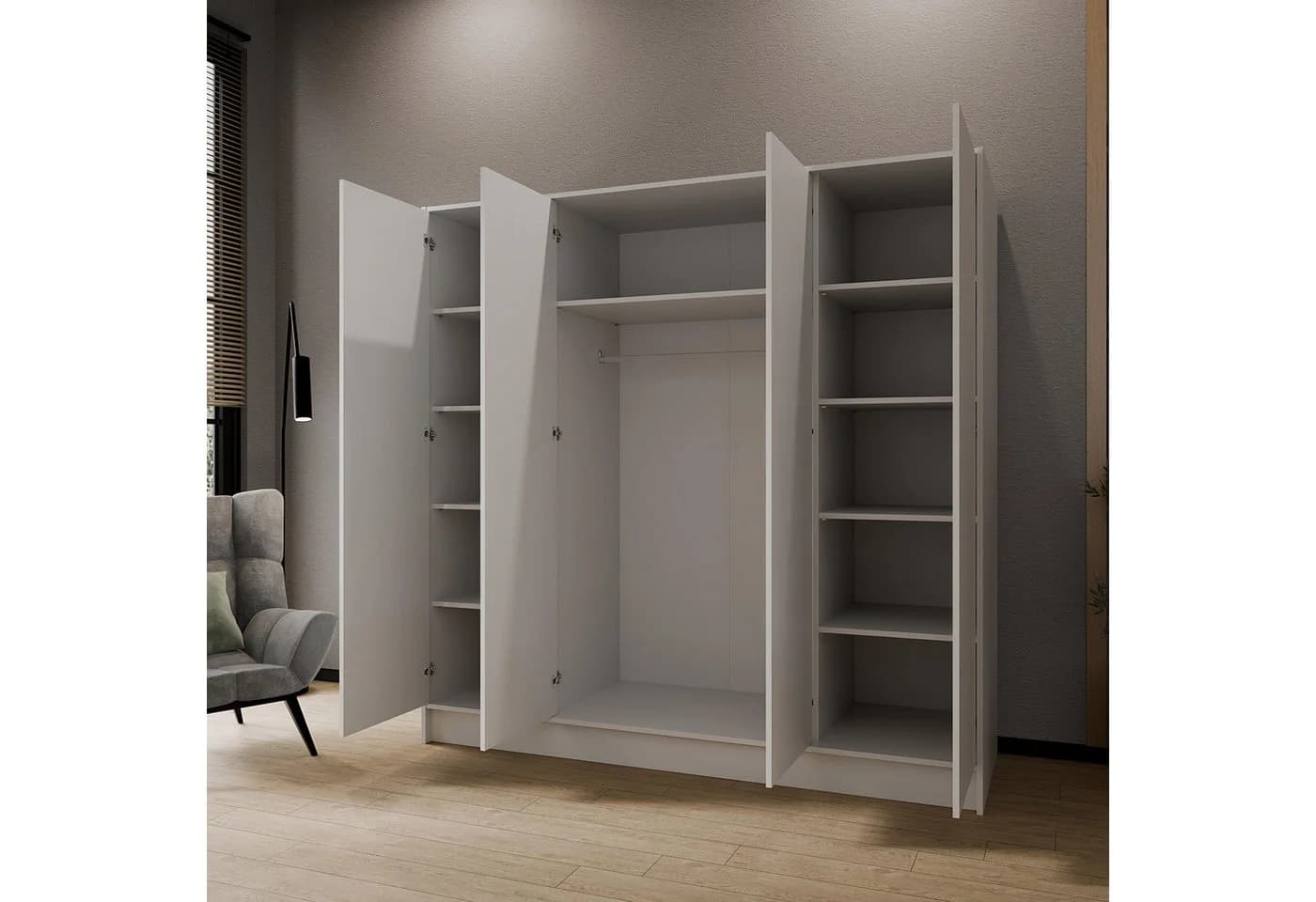 Beautysofa Kleiderschrank Gava Modernes Design TIP-ON Öffnungssystem - Bild 5