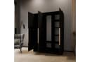LARO Drehtürenschrank 150 cm mit Spiegel und verstellbaren Einlegeböden Bild 4
