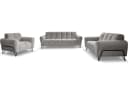 Beautysofa Polstergarnitur VOLARE Grau Schwarz 3-Sitzer 2-Sitzer Sessel Bild 1