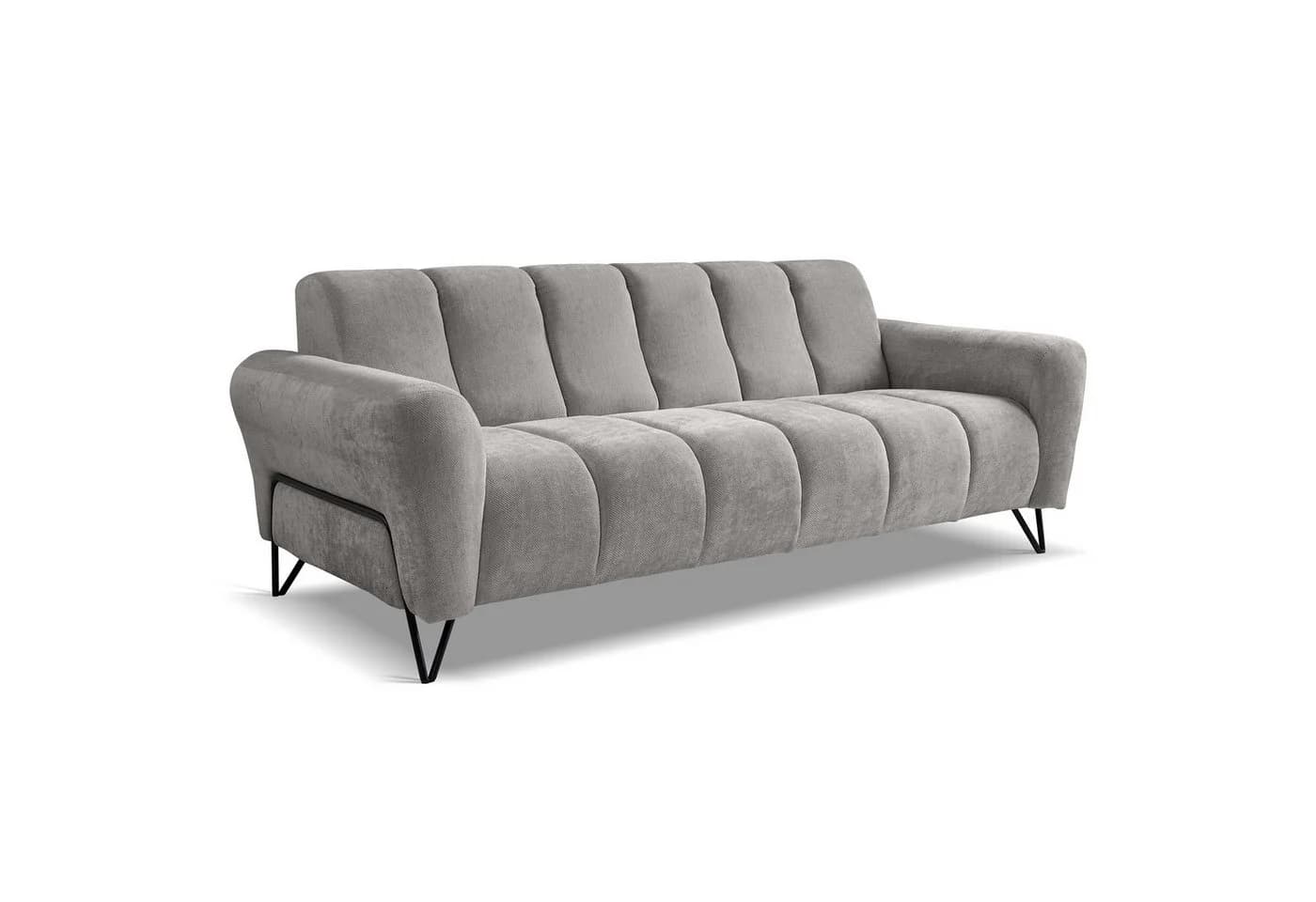 Beautysofa Polstergarnitur VOLARE Grau Schwarz 3-Sitzer 2-Sitzer Sessel - Bild 3