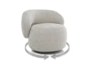 Beautysofa Drehsessel MAO Moderner Loungesessel Chenille Bezug Beige Bild 5