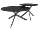 Beautysofa Couchtisch LIRA Schwarz Stahl Zweiteset Bild 2