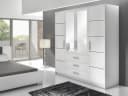 Beautysofa Kleiderschrank BALI D4 4-türig Weiß mit Spiegeln Bild 2