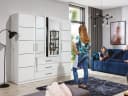 Beautysofa Kleiderschrank BALI D4 4-türig Weiß mit Spiegeln Bild 3
