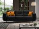 Beautysofa Polstergarnitur VENEZIA Sofa-Set Schwarz Metallbeine Bild 4