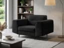 Beautysofa Polstergarnitur VENEZIA Sofa-Set Schwarz Metallbeine Bild 5