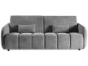 Beautysofa Schlafsofa Carla 3-Sitzer Grau mit Schlaffunktion & Bettkasten Bild 2
