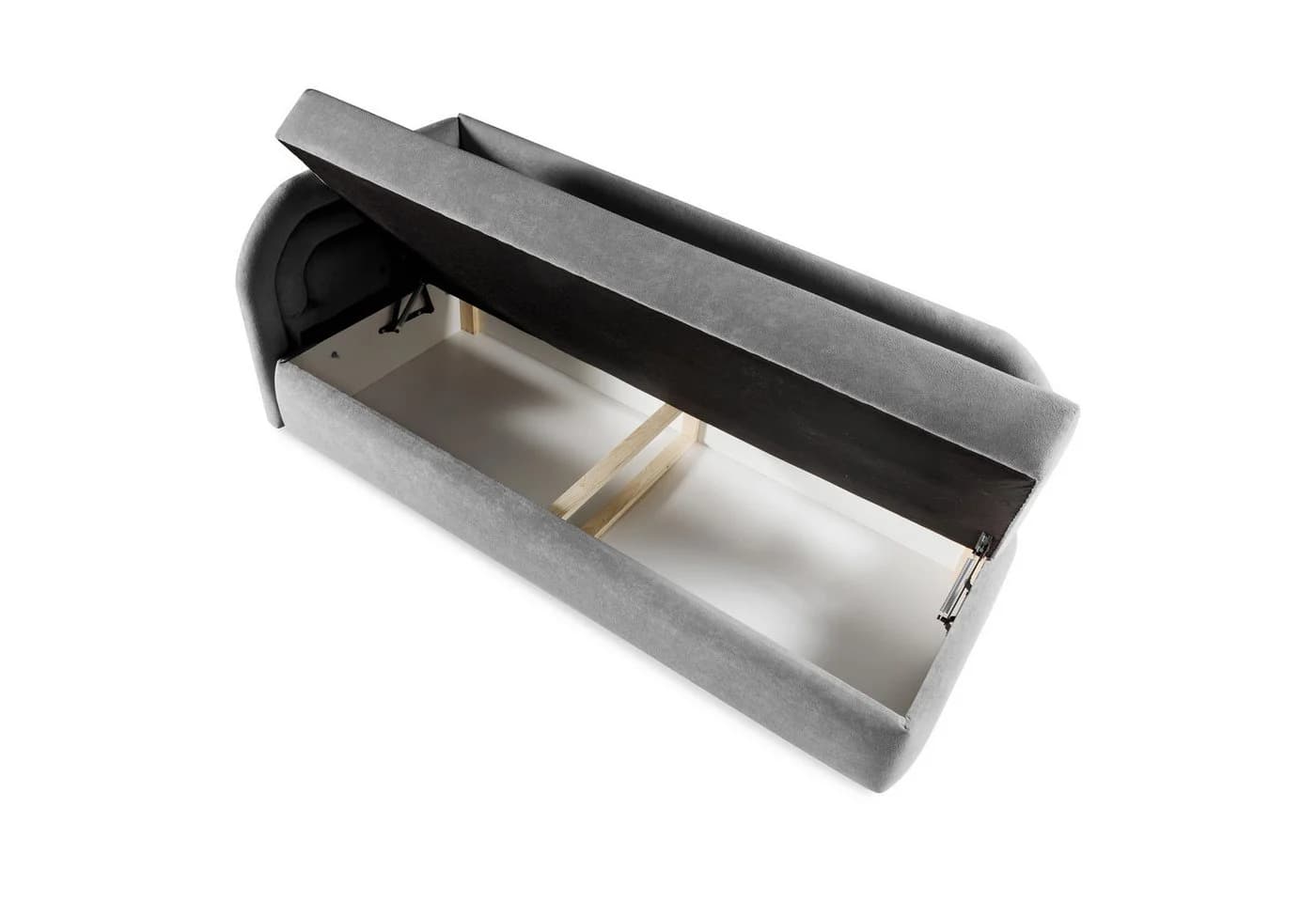 Beautysofa Einzelbett Cobi mit Bettkasten Grau - Bild 5