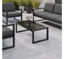 Beautysofa Gartentisch STELLA Schwarz Glas 110x55 cm Bild 1