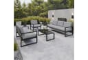 Beautysofa Gartentisch STELLA Schwarz Glas 110x55 cm Bild 4