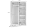 Beautysofa Kleiderschrank HELA mit Spiegel Weiß Bild 4