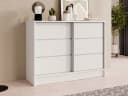 Beautysofa Kommode MIRELA mit Schiebetüren Weiß Modern Bild 2