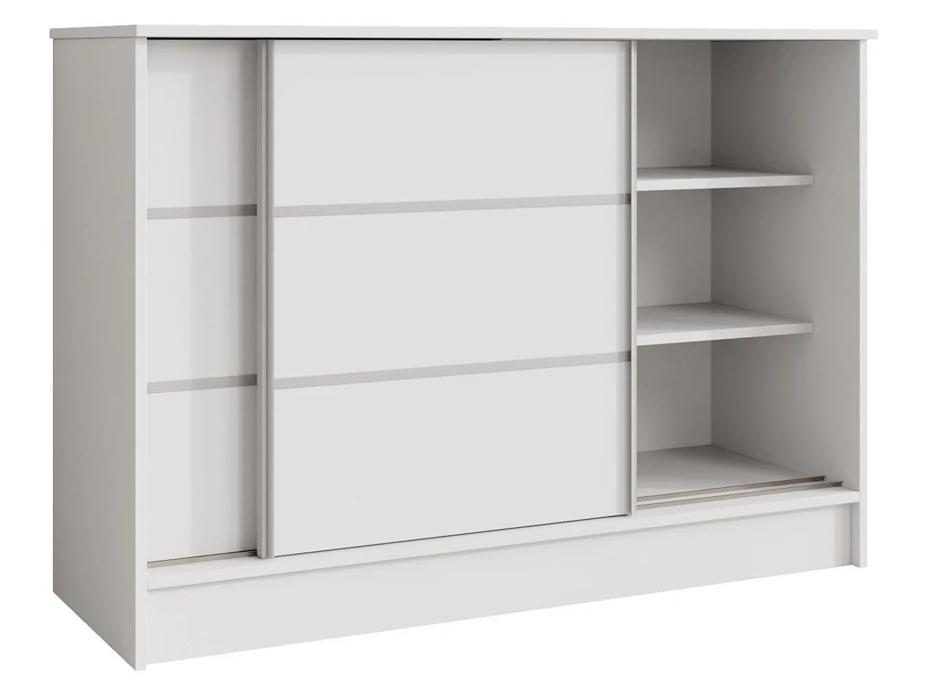Beautysofa Kommode MIRELA mit Schiebetüren Weiß Modern - Bild 3