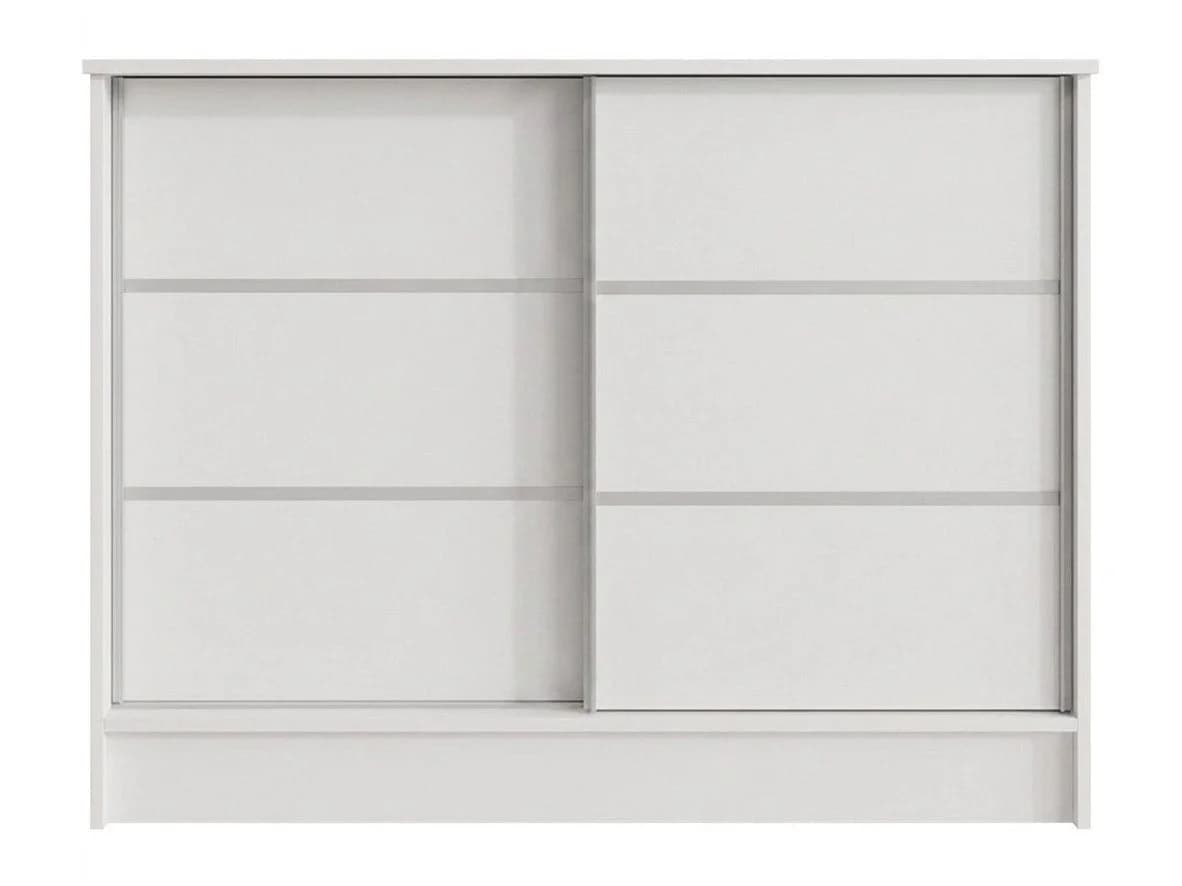 Beautysofa Kommode MIRELA mit Schiebetüren Weiß Modern - Bild 5