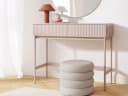 Beautysofa Schminktisch SOFT Kaschmir mit Rillenfronten und 2 Schubladen Bild 1