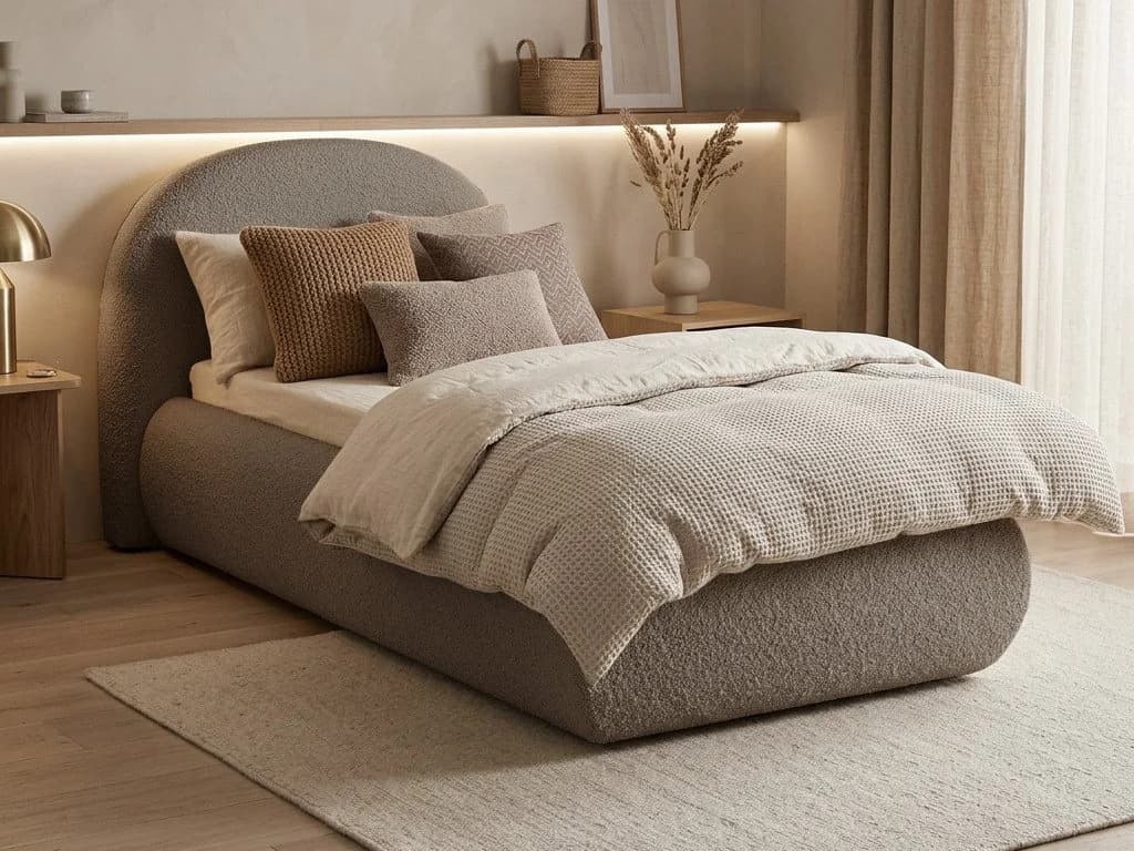 Beautysofa Polsterbett MOTTI mit Bettkasten und gepolstertem Kopfteil - Bild 2