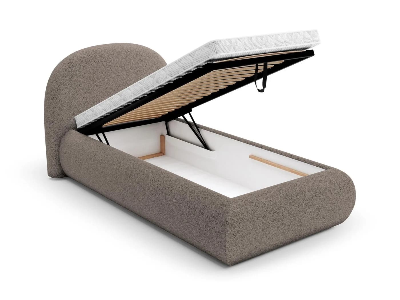 Beautysofa Polsterbett MOTTI mit Bettkasten und gepolstertem Kopfteil - Bild 4