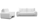 Beautysofa Polstergarnitur OMEGA 3+1 Sofa Set Weiß Kunstleder Bild 1
