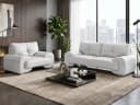 Beautysofa Polstergarnitur OMEGA 3+1 Sofa Set Weiß Kunstleder Bild 2