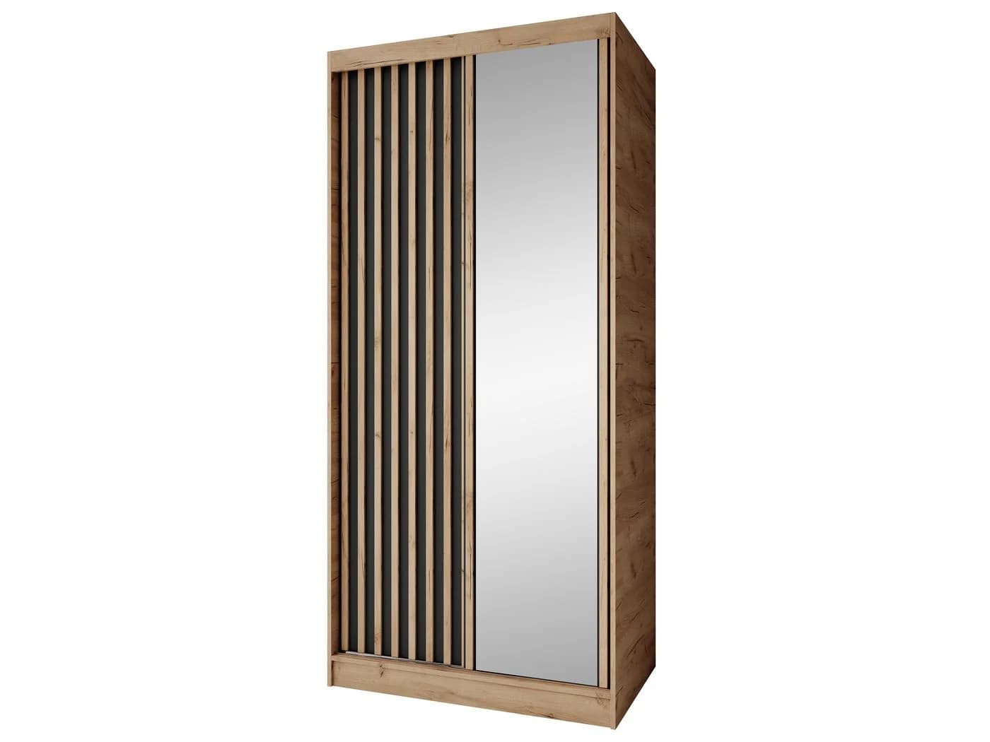 Beautysofa Kleiderschrank Donatello mit Spiegel und Lamellen - Bild 2