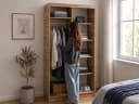 Beautysofa Kleiderschrank Donatello mit Spiegel und Lamellen Bild 4