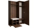 Beautysofa Garderoben-Set Livia Braun mit Schuhschrank und Kleiderstange Bild 3