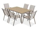 Beautysofa Garten-Essgruppe VALENCIA 7-tlg. Taupe Polywood Bild 1