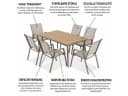 Beautysofa Garten-Essgruppe VALENCIA 7-tlg. Taupe Polywood Bild 3