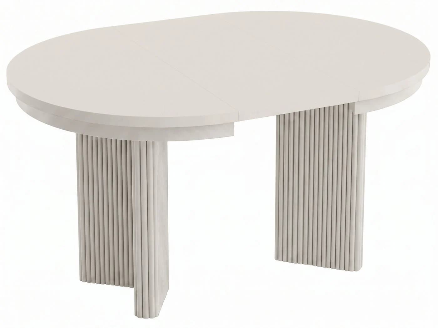 Beautysofa Esstisch PRESTIGE Ausziehbar Beige Metall - Bild 4