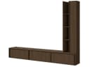 Beautysofa Wohnwand VERO 2-teilig TV-Lowboard & Hochschrank Japandi Braun Bild 4